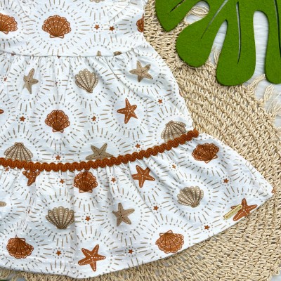 Vestido Batinha Fundo do Mar - Marrom